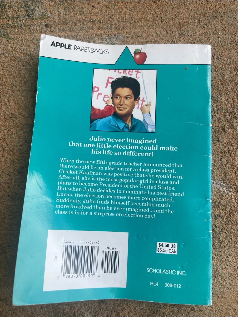 Scholastic Class President - Teal and Cream Illustrated Cover